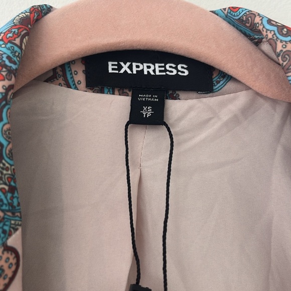 EXPRESS: Paisley Notch Collar Boyfriend Blazer Size XS - Picture 8 of 8